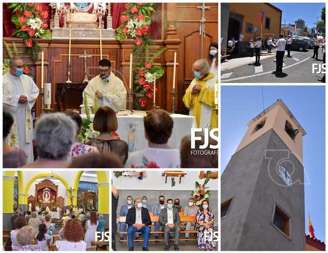 Diferentes momentos de la solemne misa de este mediodía/TA/Francisco Javier Santana.